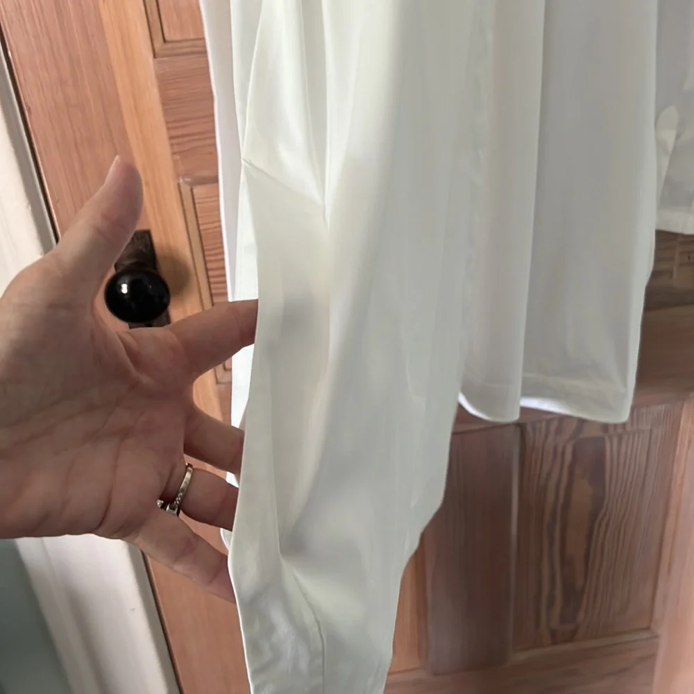J Jill Size Large white button down tunic top - Picture 2 of 7